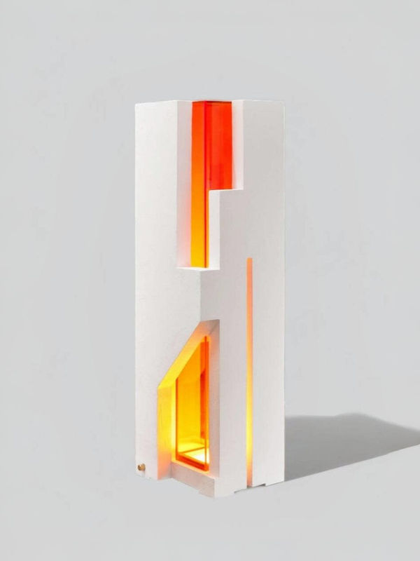 Edifice Floor Light Sculpture (Orange)