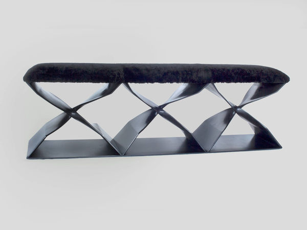 Sculptural Twist Xxx Bench (Blackened Bronze)