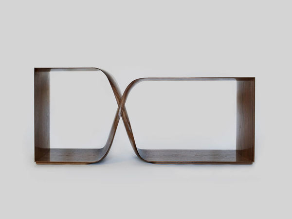 Sculptural Twist Freestanding Console (Walnut)