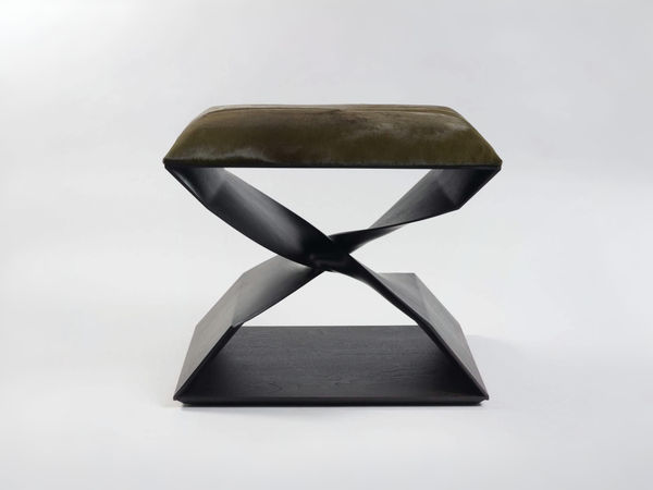Sculptural Twist Stool (Ebonized)