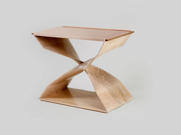 Sculptural Twist Sofa End Table
