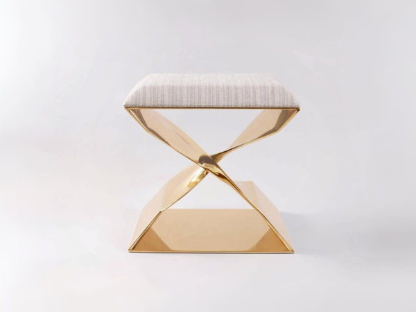 Sculptural Twist Stool (Bronze)