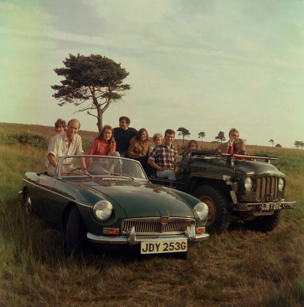 Members of the Tunbridge Wells Overseas Club, relaxing after a hot summer Sunday walk, Kent
