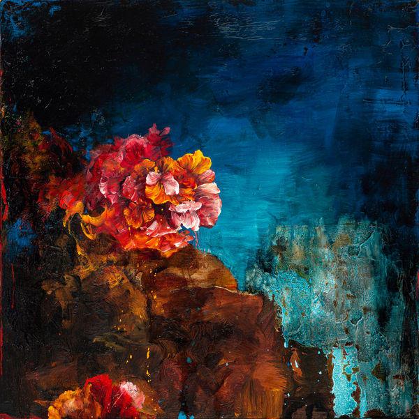 Kevin Sonmor, Blue Floral Study, 2019