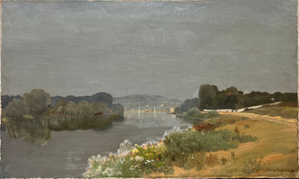 Armand Seguin, Paysage fluvial et animé, 1899