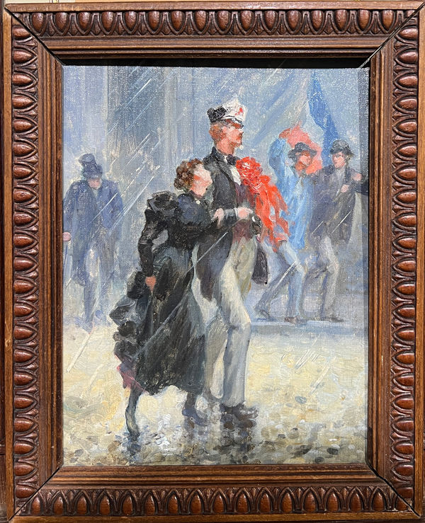 Ecole française du début du XXème siècle Les conscrits, 1913