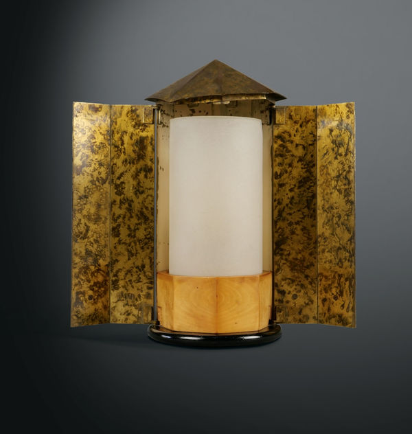 Eugène Printz, Lampe de table octogonale / Octogonal Table lamp, circa 1930