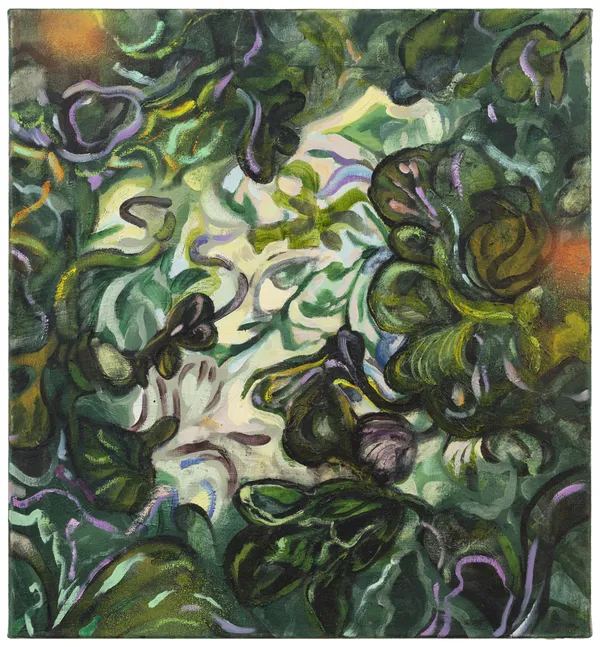 Maiju Salmenkivi Night vision, 2024–2026 Acrylic, oil and spray on canvas 65 x 60 cm 25 5/8 x 23 5/8 in