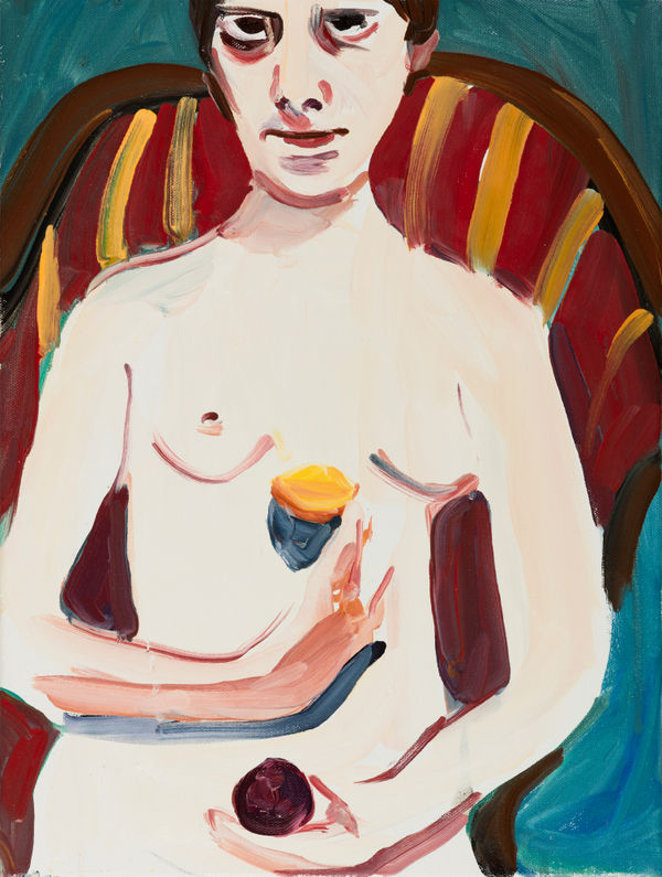 Chantal Joffe P.M.B, 2016 Oil on canvas 16 1/8h x 12 1/5w in 41.0h x 31.0w cm