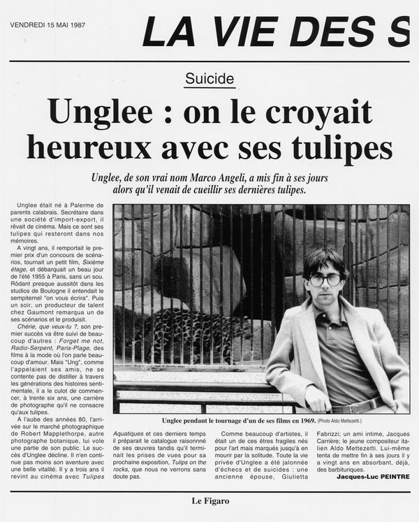 Unglee, On le croyait heureux avec ses tulipes, Paris 1993, 12 mai 1995