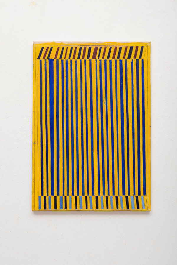 Daniel Hörner ohne Titel (29), 2023 Gouache, Wachs, Vaseline, Pigment auf Nessel 65 x 45 cm