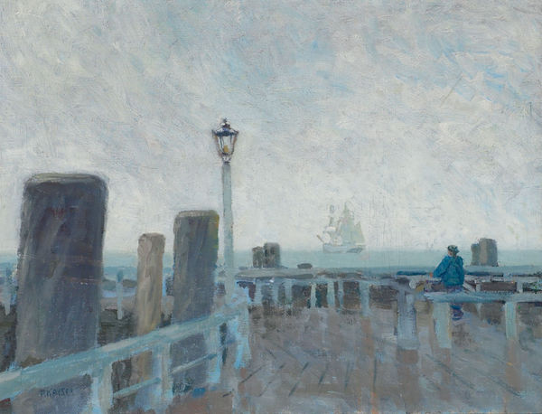 Paul Kayser, Landungssteg Travemünde, um 1920
