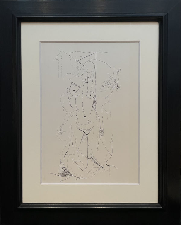 Study for Femme tenant un oiseau