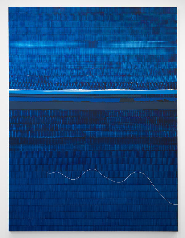 Juan Uslé, Soñé que revelabas (Hudson blue), 2021