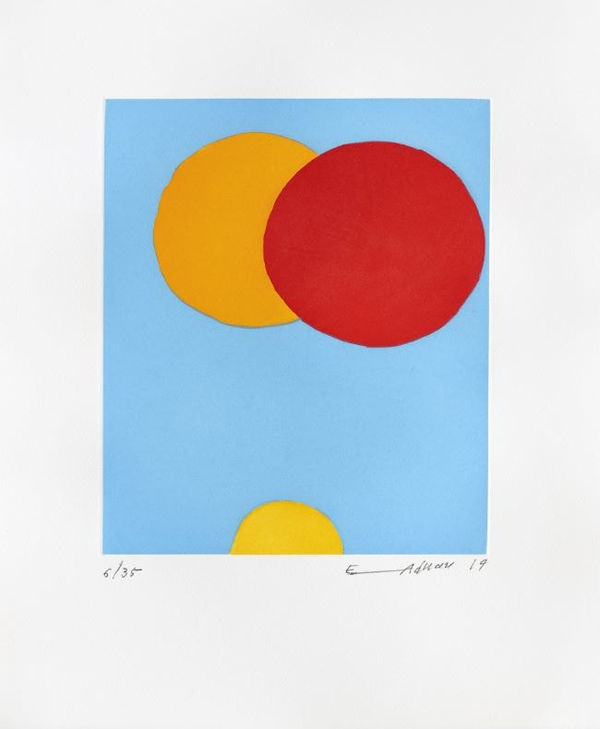 Etel Adnan, Poids de la lune IV, 2019