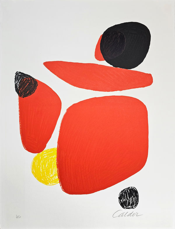 Alexander Calder, Quatre rouges, Trois noirs, Un jaune, 1967