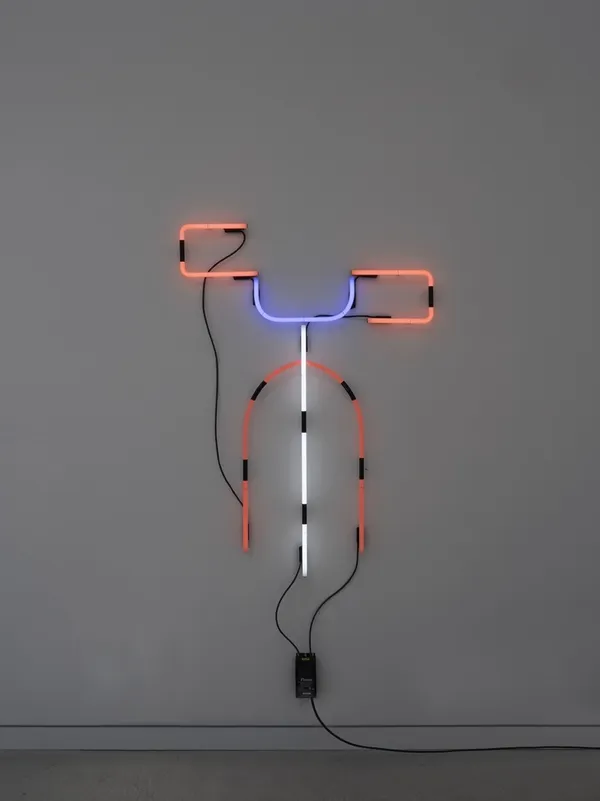 Keith Sonnier Proteus Néon, argon et émetteur éléctrique 200 x 93 x 18 cm 78.74 x 36.61 x 7.09 in