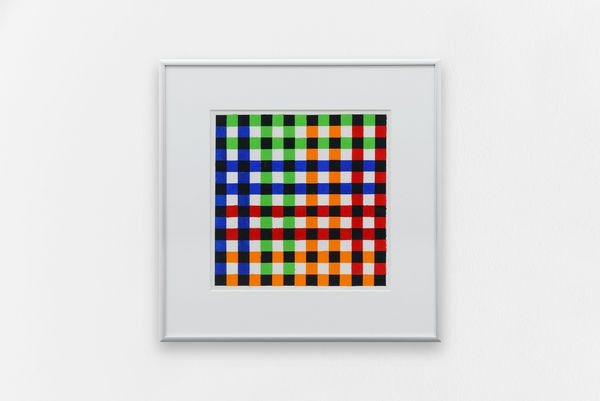 Francisco Sobrino Estate Sans titre (388) Gouache sur carton 25 x 25 cm 9.84 x 9.84 in