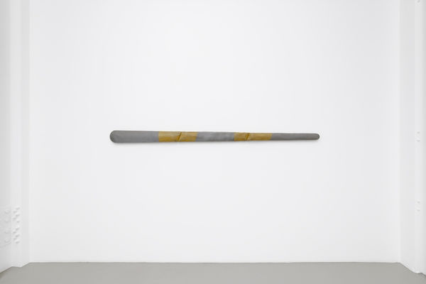 Keith Sonnier Flocked file Aluminium, bourre à garnir, bois 260 x 25 cm 102.36 x 9.84 in