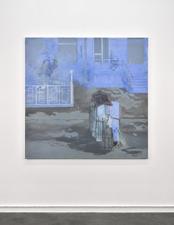 Edi Hila Périphérie 6 Huile sur toile 140 x 140 cm 55.12 x 55.12 in