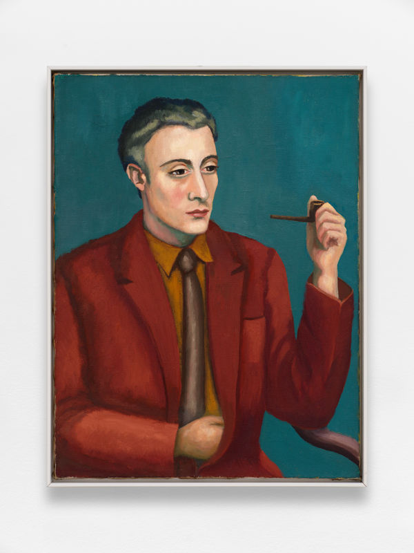 MADELEINE DINÈS, Portrait d’homme à la pipe, c. 1940