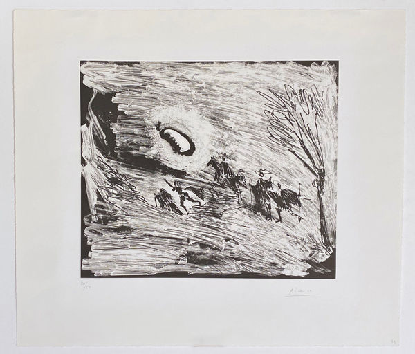 Pablo Picasso, La Célestine fuite sous la lune (Suite 347), 1968