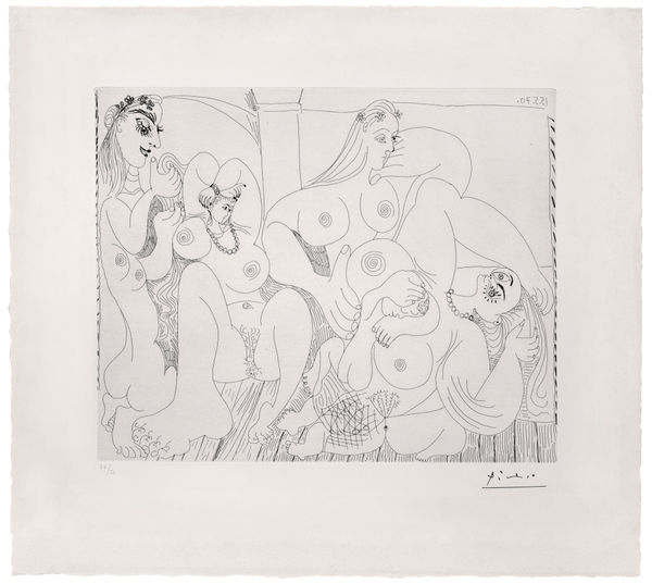 Pablo Picasso, Autour du bain turc, avec un petit intrus, 1970