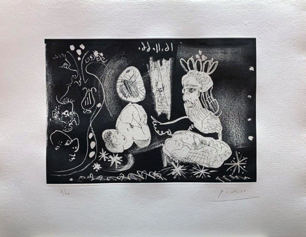 Pablo Picasso, Au Théâtre: Scène dans le style des Mille et une Nuits, 1966