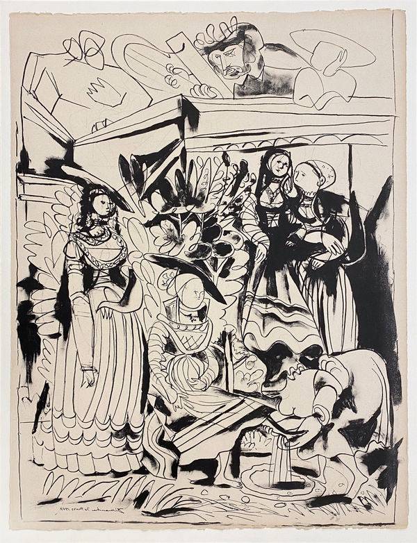 Pablo Picasso, David et Bethsabée (1. State ), 1947