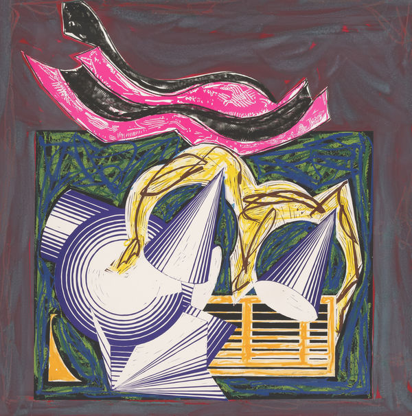 Frank Stella, Illustrations after El Lissitzky's 'Had Gadya': One Small Goat Papa Bought For Two Zuzim (Work Proof), 1984