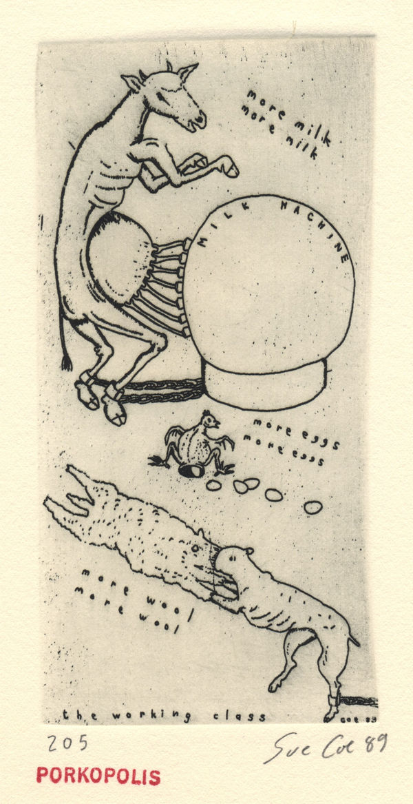 The Working Class, 1989 Etching on white heavyweight Rives paper 6 x 3 in (15.2 x 7.6 cm) Edition of 250 plus 12 artist's proofs