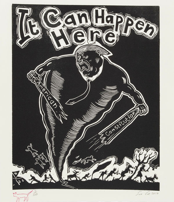 Sue Coe, It Can Happen Here (Trump), 2016