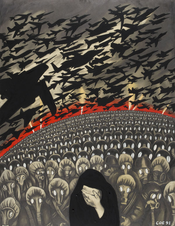 War, 1991 Graphite and gouache on white Strathmore Bristol board 22 5/8 x 18 1/2 in (57.5 x 47 cm)