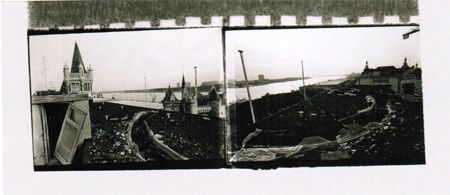 Gordon Matta-Clark Office Baroque, 1977 Black and white ABS rapid prototyped joints photograph 58 x 124 cm 22 13/16 x 48 13/16 ins