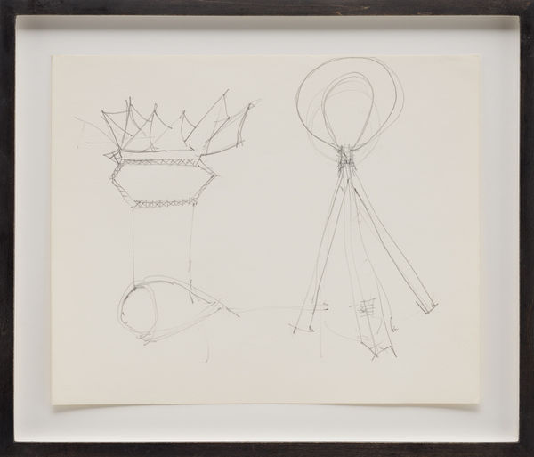 Gordon Matta-Clark Sky Hook (study for a ballon building), 1978 pencil on paper 23 x 28 cm 9 1/16 x 11 1/16 ins