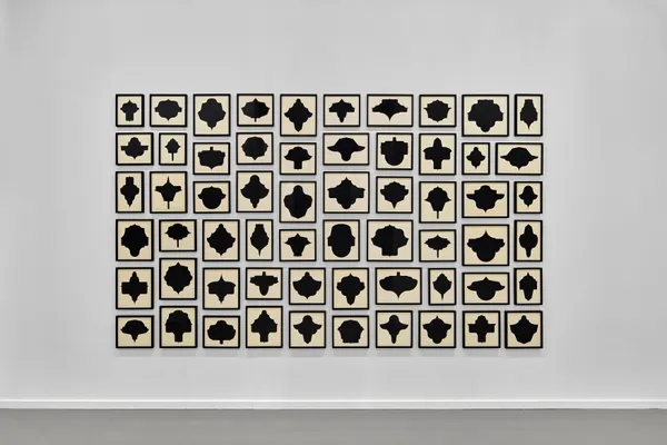 Allan McCollum Collection of Sixty Drawings, 1988/90 Graphite pencil on museum board , each unique , black lacquer frames Dimensions variable