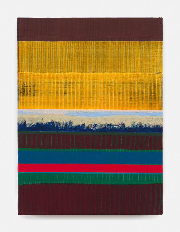 Juan Uslé Trigal y junquera, 2025 Vinyl dispersion and dry pigment on canvas 56 x 41 cm 22 x 16 1/8 in