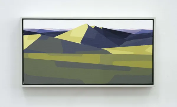 Albrecht Schnider Landschaft, 2026 Oil on canvas 16.5 x 33 cm | 6 1/2 x 13 in Framed dimensions: 18.2 x 35 x 4.5 cm | 7 1/8 x 13 3/4 x 1 3/4 in