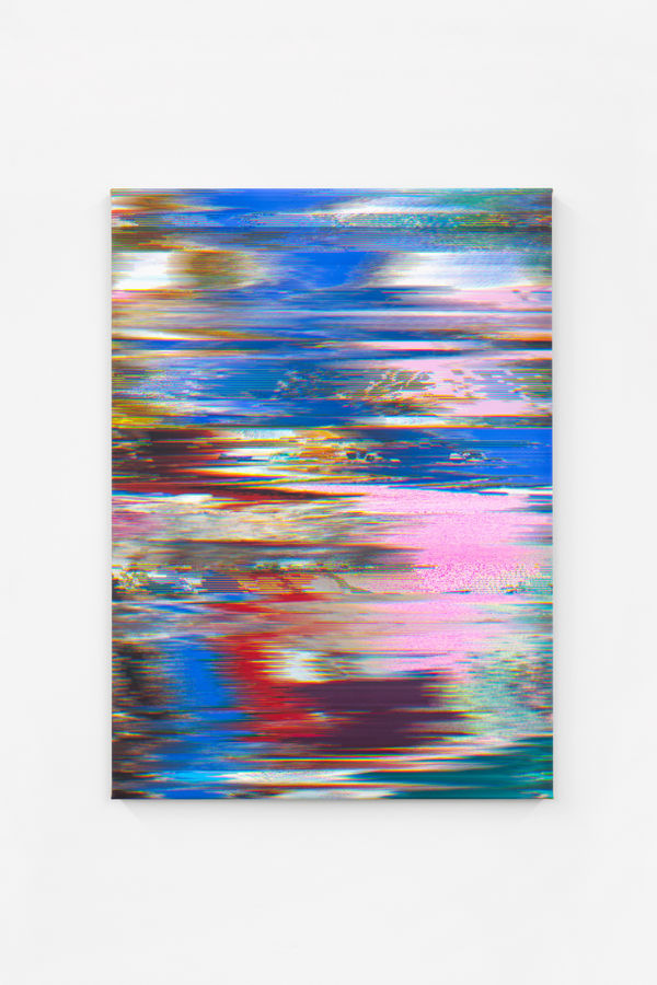 Jonas Weichsel Figur 8, 2025 Acrylic and pigment print on canvas 58 x 42 x 1 cm 22 7/8 x 16 1/2 x 3/8 in