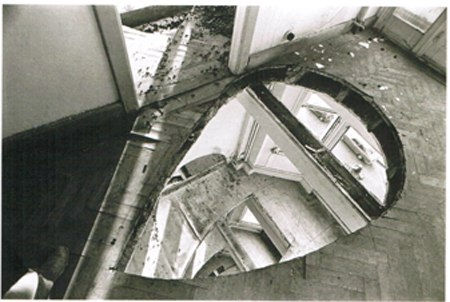 Gordon Matta-Clark Office Baroque, 1977 Black and white ABS rapid prototyped joints photograph 93 x 127 cm 36 9/16 x 50 ins