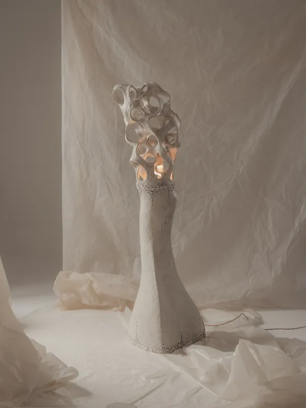 Agnès Debizet, "Corne de Brume" illuminated sculpture, 2025