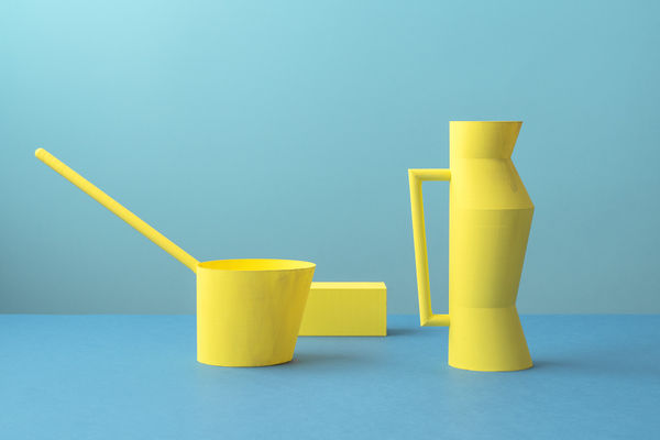 Olena Zubach, Blue and yellow still life, 2025