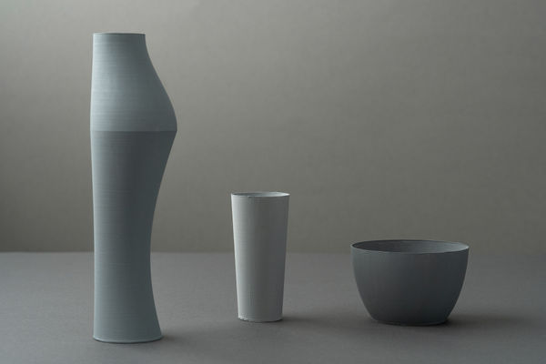 Olena Zubach, Still Life with Three Grey Forms, 2025