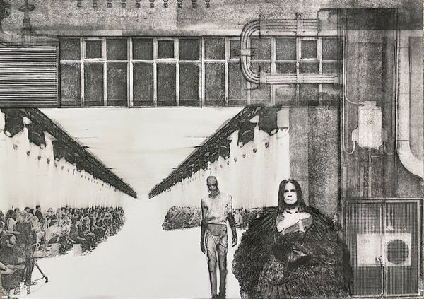 Daniel Franzén / E, Monotype Image Transfer 11