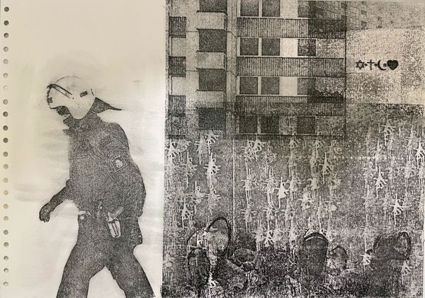 Daniel Franzén / E, Monotype Image Transfer 1