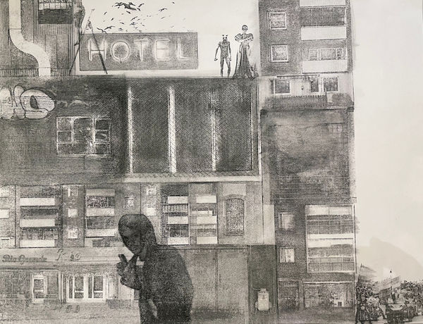 Daniel Franzén / E, Monotype Image Transfer 14