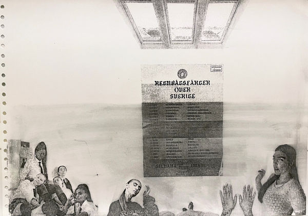 Daniel Franzén / E, Monotype Image Transfer 8