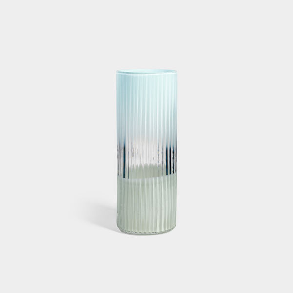 LENA BERGSTRÖM, PLISSÉ VASE LIGHT BLUE/CLEAR/TURQUOISE, 2022