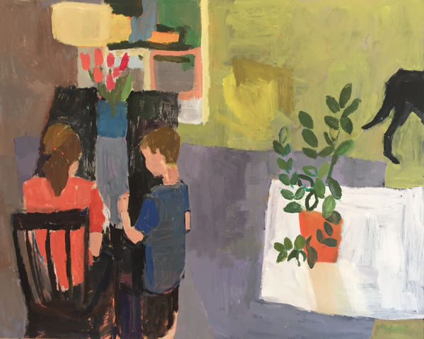 Nancy Gruskin, Black Table, White Table, 2015