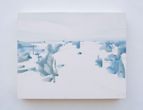 Hannah Burr, Winter with Orange and Red, 2021